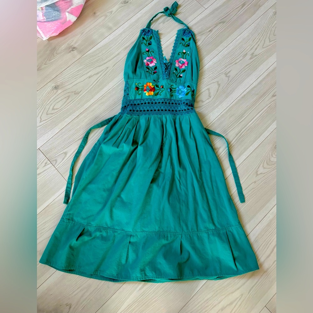 Vintage Teal Summer Dress